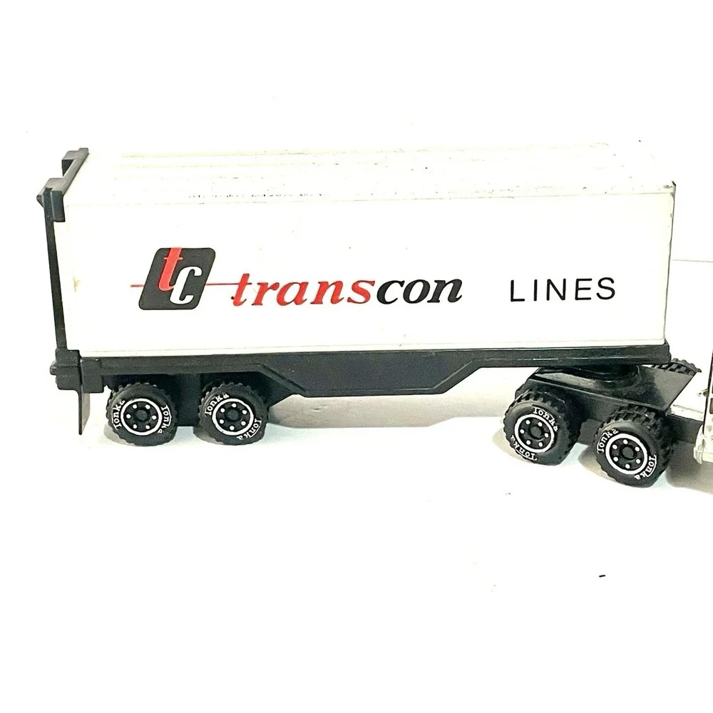 Vintage Tonka Mini Trans Con Lines Tractor Trailer Semi In Great Condition 10.5